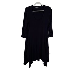 Sympli Asymmetric Draped Jersey Stretch Dress Brown‎ Fairy Whimsigoth Size 12